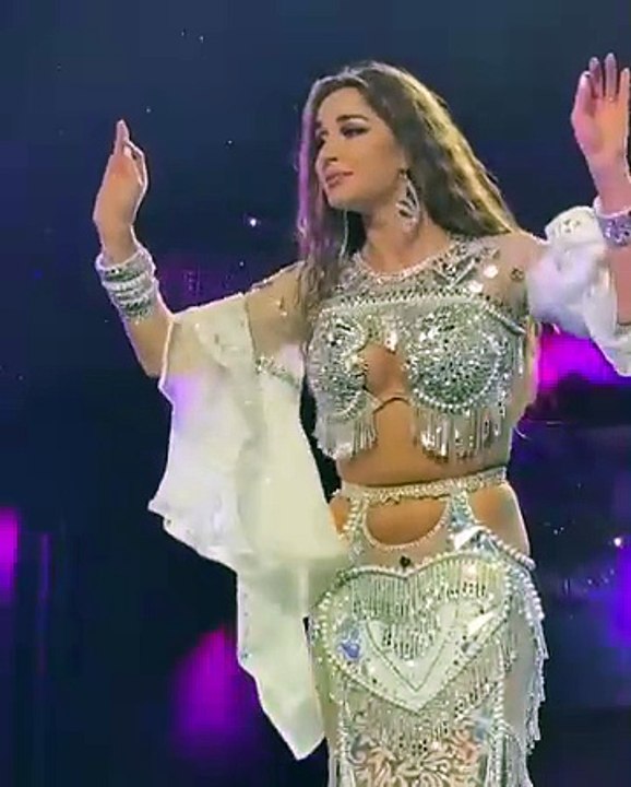 Sexy live belly dance performance