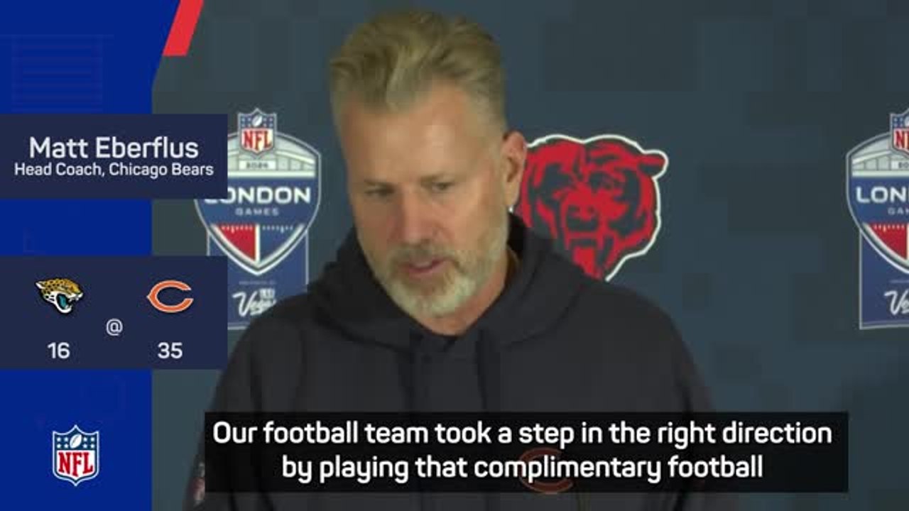 Eberflus thrilled with Caleb Williams progression after dominant win in London