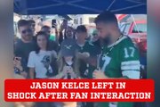 Jason Kelce stunned by surprise pre-game fan interaction