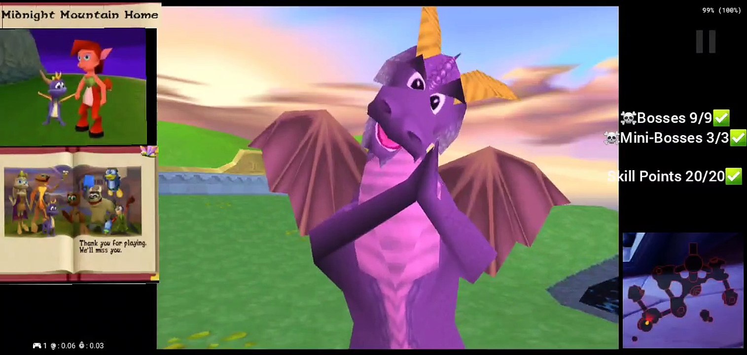 Spyro 3 Year of the Dragon PS1 Walkthrough Part 34 100%