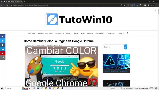 Como CAMBIAR el COLOR de la PAGINA de GOOGLE CHROME (en NEGRO o VARIOS COLORES)