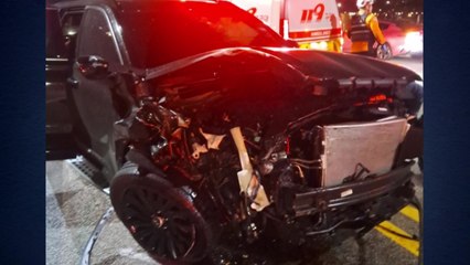 SUV가 승용차 추돌해 4명 중·경상...음주 조사중 / YTN