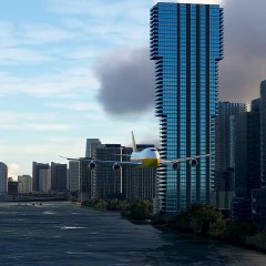 O avião Boeing 747 da DHL voou perigosamente sobre a costa de Miami