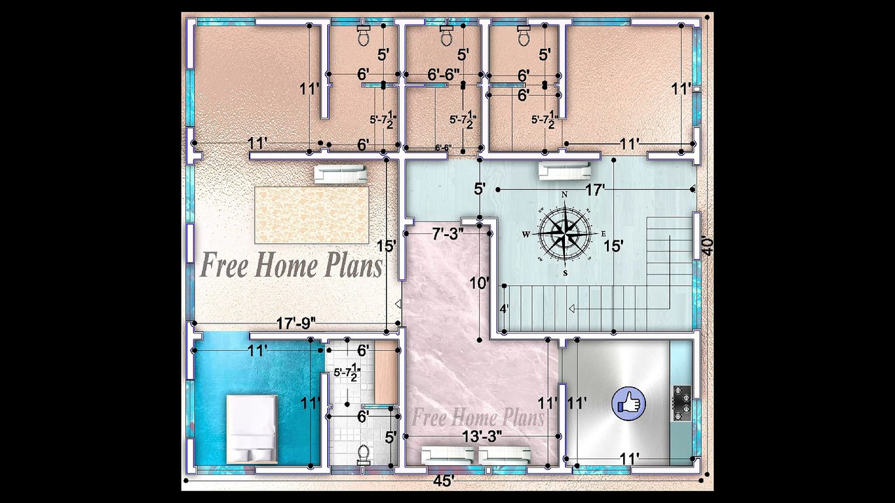 40x45 Home Plan 492