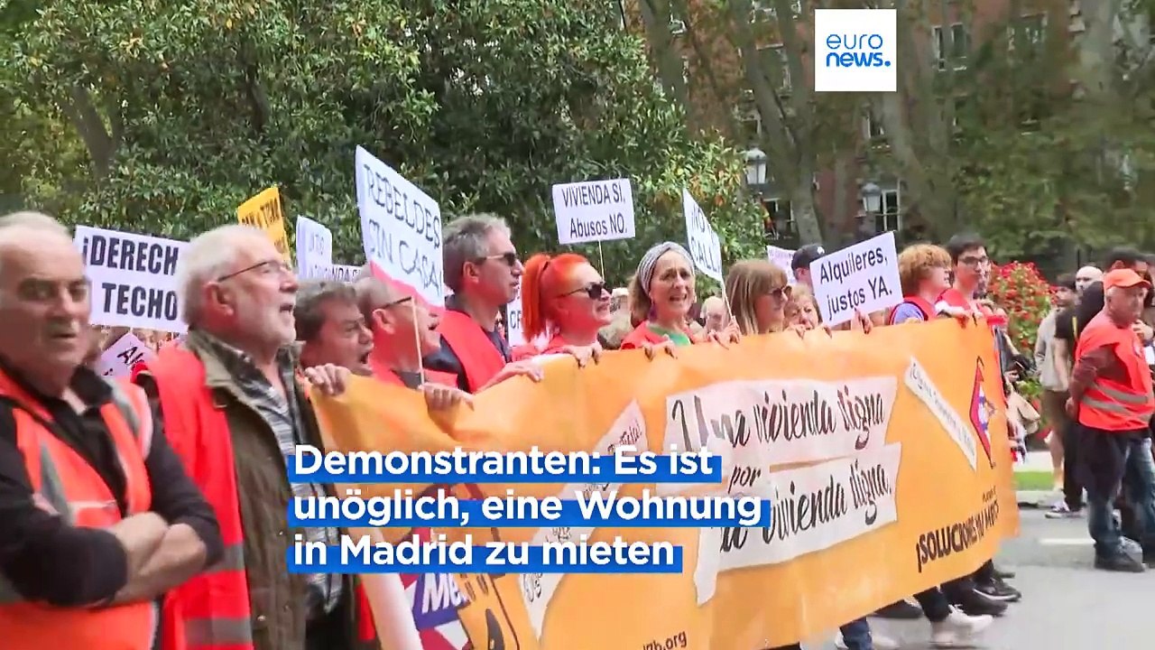 Tausende Demonstranten setzen sich für bezahlbaren Wohnraum in Madrid ein