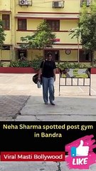 Neha Sharma spotted post gym in Bandra