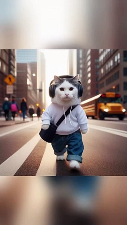 Cat_sirem to super hero_power_Animation_Cartoons_Funny_entertainment