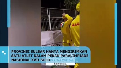Sulawesi Barat Hanya Kirimkan 1 Atlet di Pekan Paralimpiade Nasional XVII di Solo