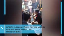 Video Viral LucuLucu! Momen Polisi Gerebek Sabung Ayam, Warga Kabur Terbirit-birit