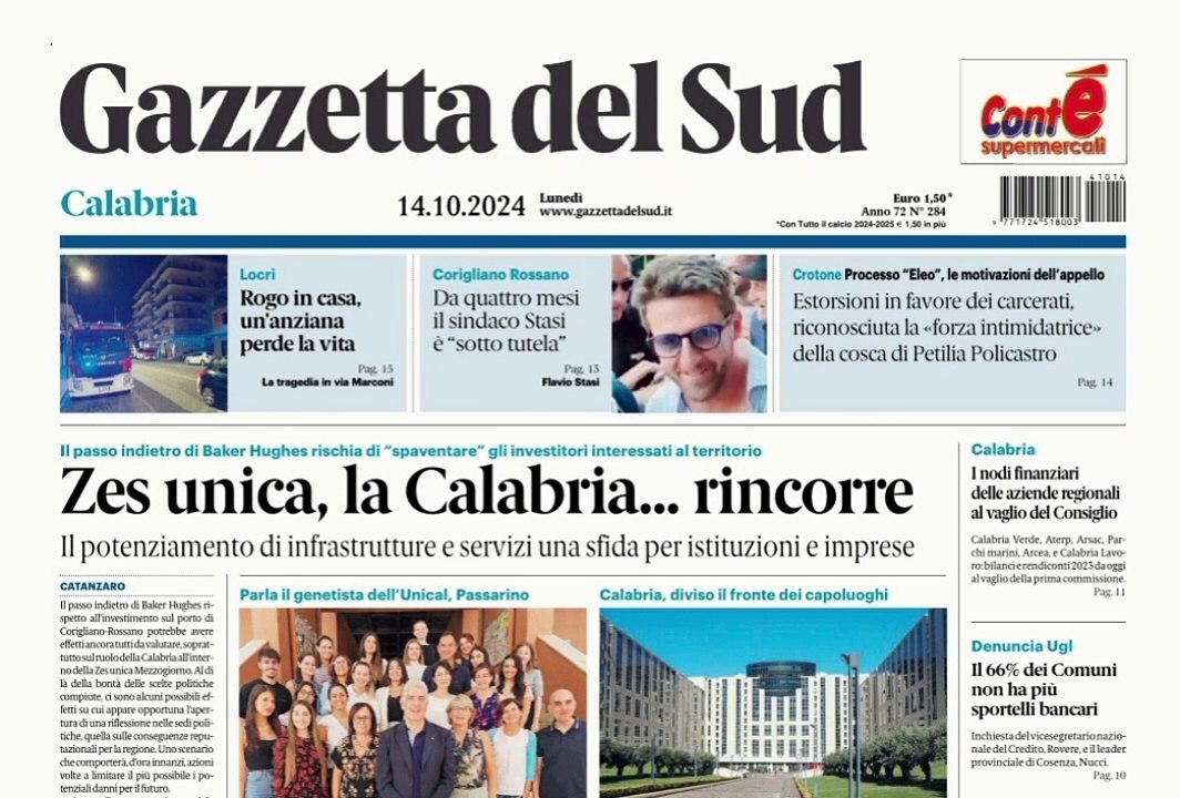 rassegna stampa calabria 14 ottobre