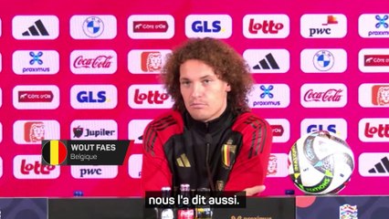 Faes : "Il faudra défendre en équipe contre la France"