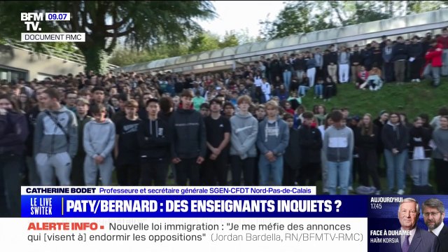 Il est évident que les professeurs ont peur : Catherine Bodet (professeure et syndicaliste) fait part de la crainte de professeurs en ce jour d'hommage à Dominique Bernard et Samuel Paty