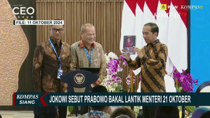 Jokowi Ungkap Prabowo akan Lantik Menteri Kabinetnya pada 21 Oktober 2024