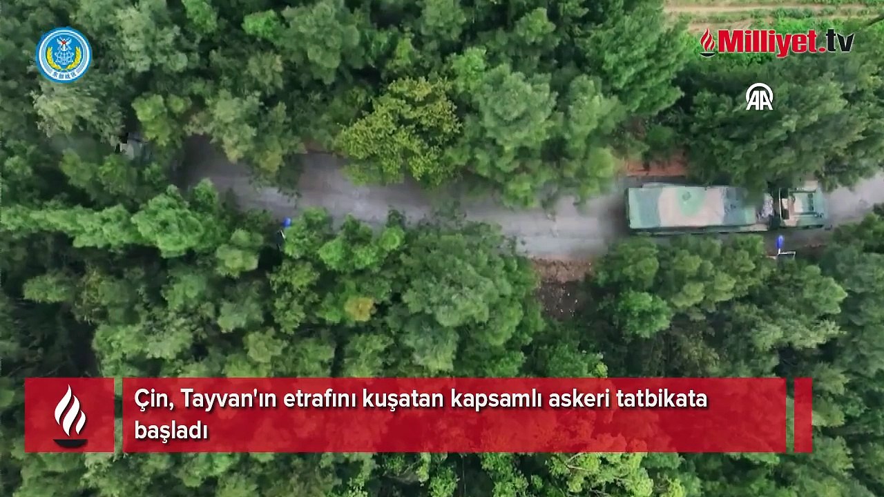 Çin savaş uçakları ve gemilerle Tayvan'ı kuşattı