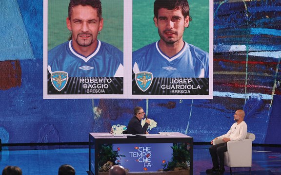 Pep Guardiola e il ginocchio di Roberto Baggio: il momento in cui hanno fatto il botto a Che tempo che fa