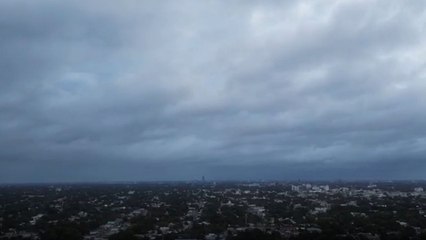 Intense storm clouds hover over Merida, Mexico, as Hurricane Milton approaches the city