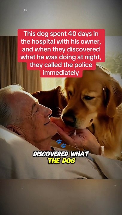 This dog spent 40 hours in a hospital