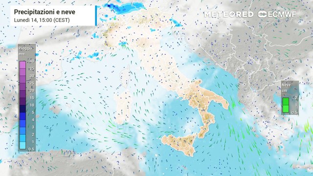 Nuove piogge e temporali a partire dalla notte tra domani e mercoledì