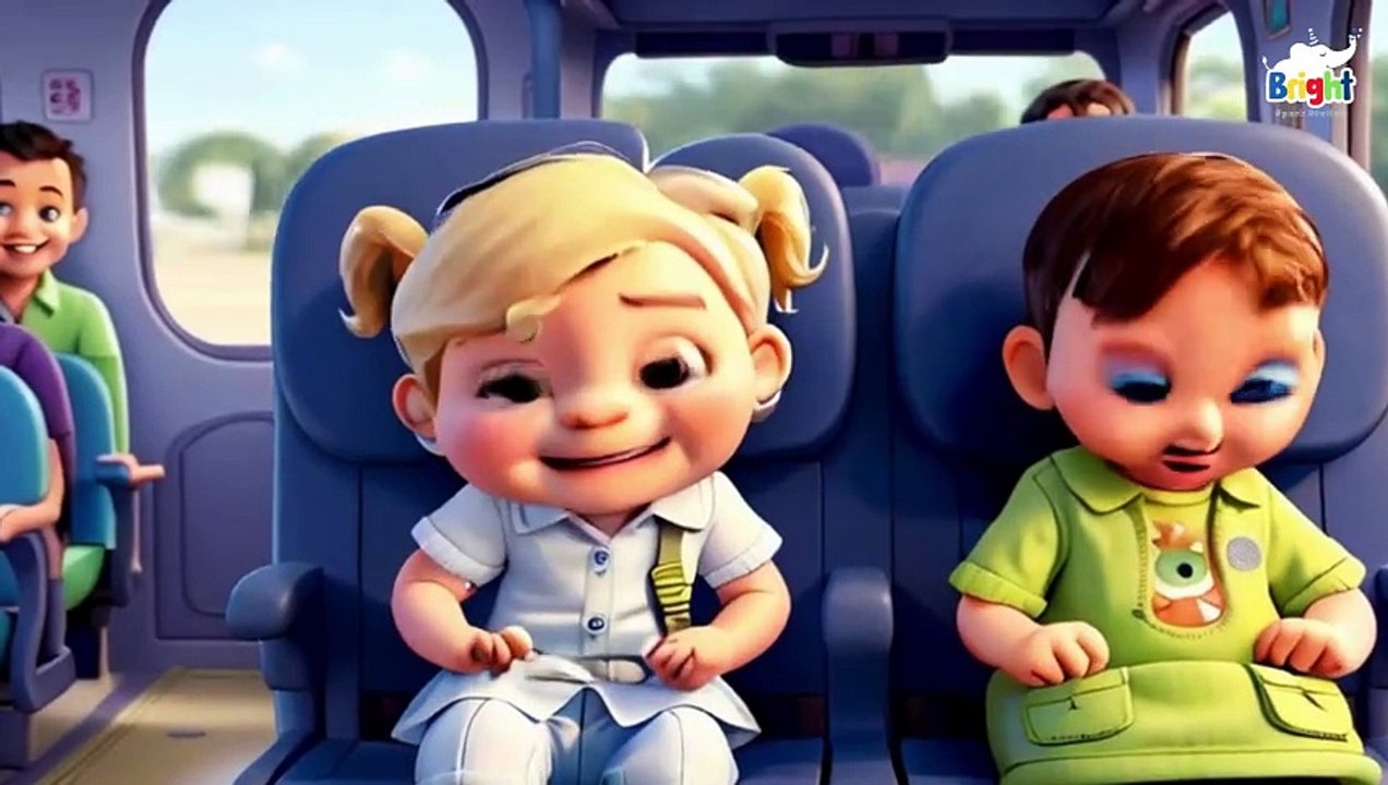 The Wheels On The Bus Go Round and Round • Nursery Rhymes Song with Lyrics • Animated Kids Song