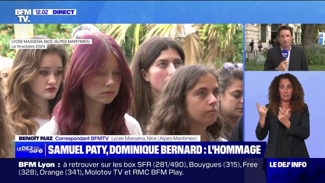 Il ne faut surtout pas oublier : les élèves du lycée Masséna à Nice ont rendu hommage à Samuel Paty et Dominique Bernard, deux professeurs tués lors d'attentats terroristes