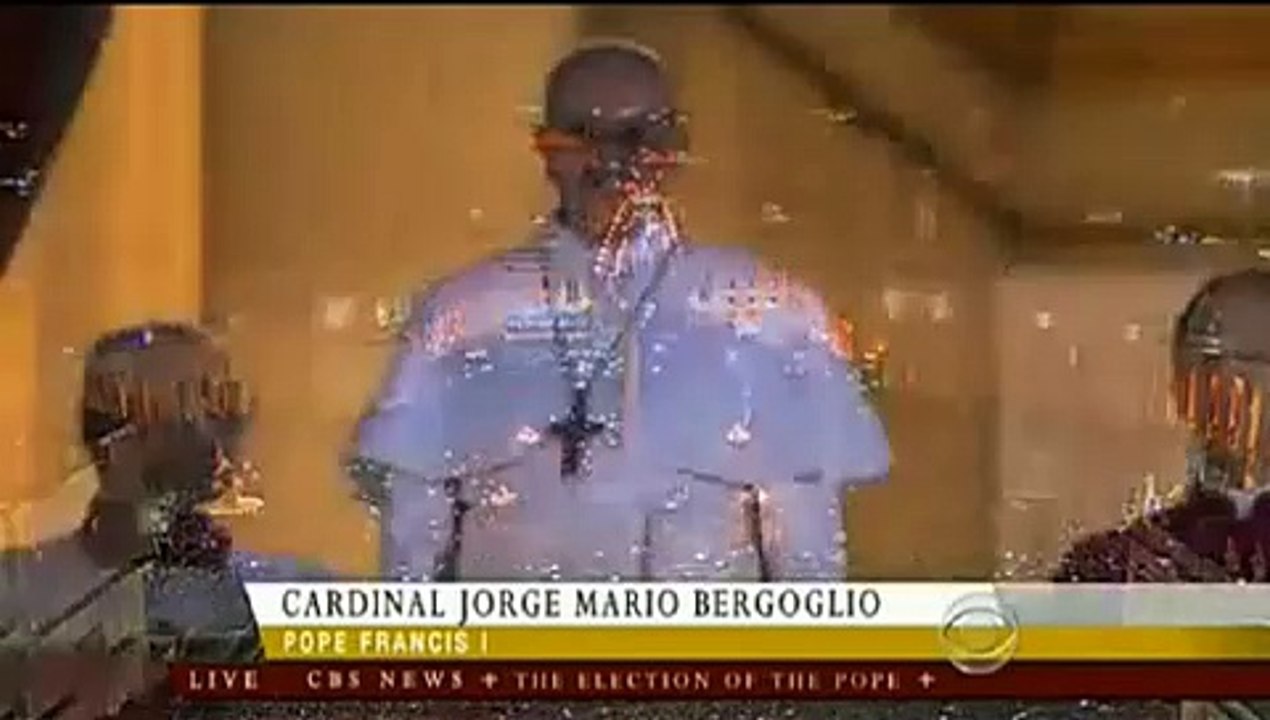 Cardinal Bergoglio gives First Speech as Pope Francis I at St. Peter's Square, Vatican