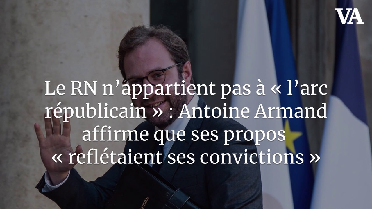 Le RN n’appartient pas à « l’arc républicain » : Antoine Armand affirme que ses propos « reflétaient ses convictions »