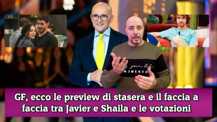 GF, ecco le preview di stasera e il faccia a faccia tra Javier e Shaila e le votazioni