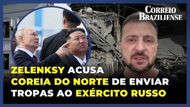 Presidente da Ucrânia acusa Coreia do Norte de enviar tropas para apoiar a Rússia