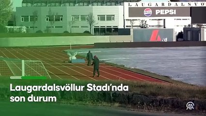 Milli Takım'ın İzlanda maçı için zemin kontrolü