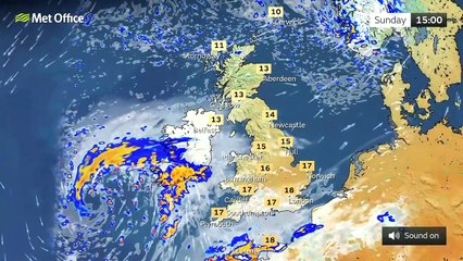 Sunday afternoon forecast 16/10/2022