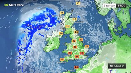 Saturday afternoon forecast 27/08/22