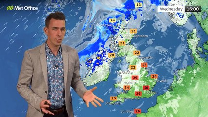 Wednesday afternoon forecast 15/06/22