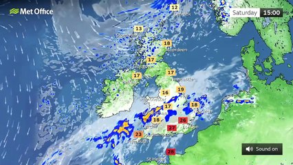 Saturday afternoon forecast 18/06/22