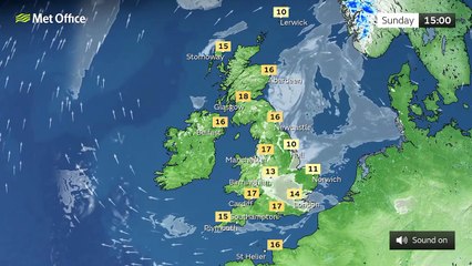 Sunday afternoon forecast 27/03/22