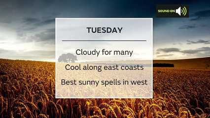 Tuesday morning forecast 31/08/21