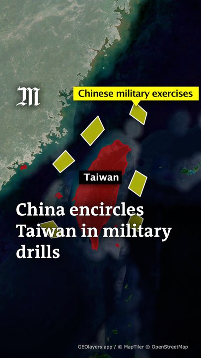 China encircles Taiwan in heightened military drills