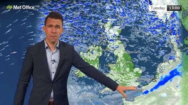 Tuesday afternoon forecast 31/01/23
