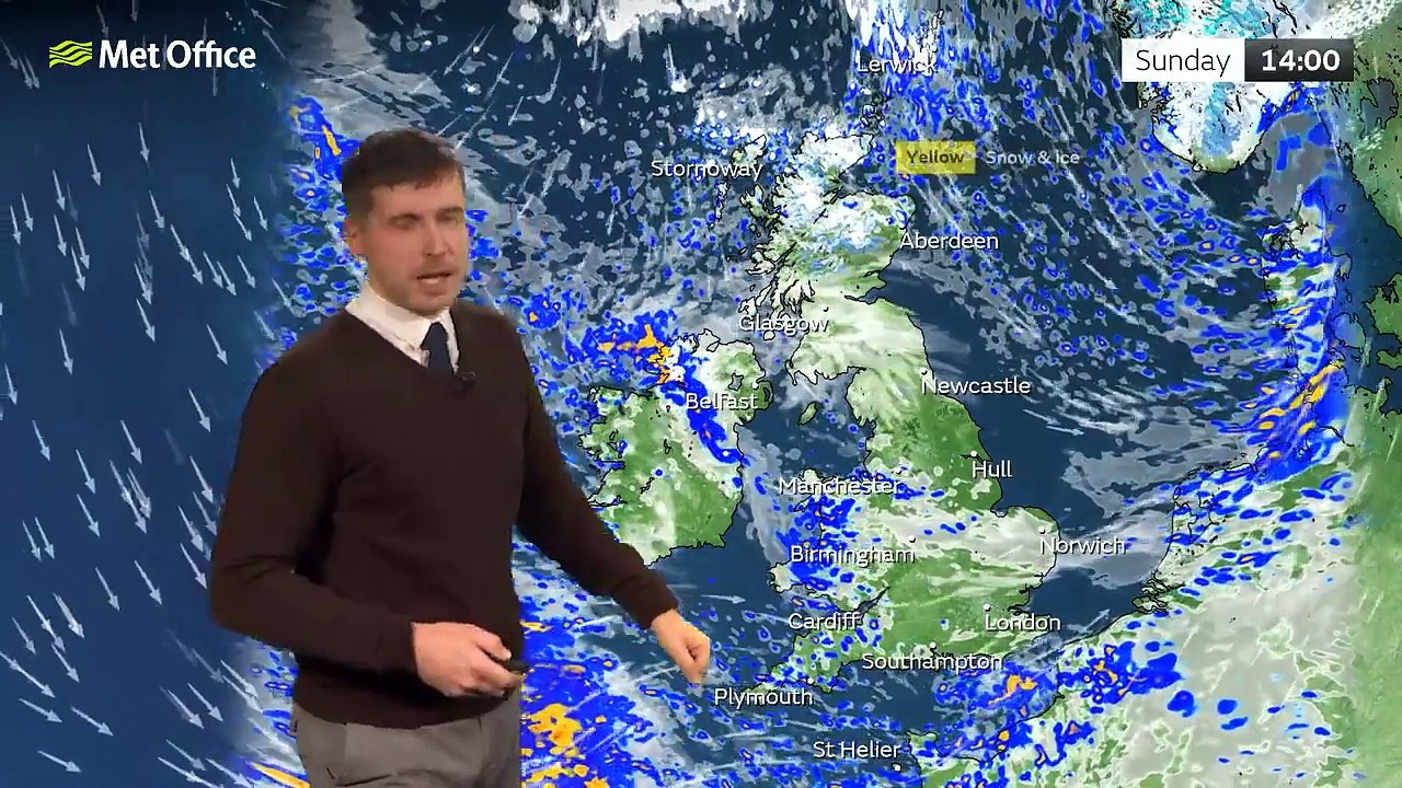 Sunday afternoon forecast 15/01/23