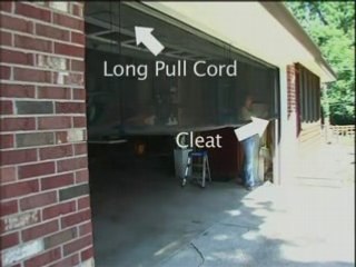 Garage Door Screen rope pull installation video by Kitty Mac