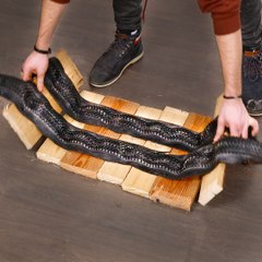 Old Tires, New Throne: Watch Him Transform Rubber into Relaxation! ♻️