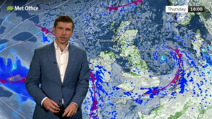 Met Office thursday evening weather forecast 25/04/2024
