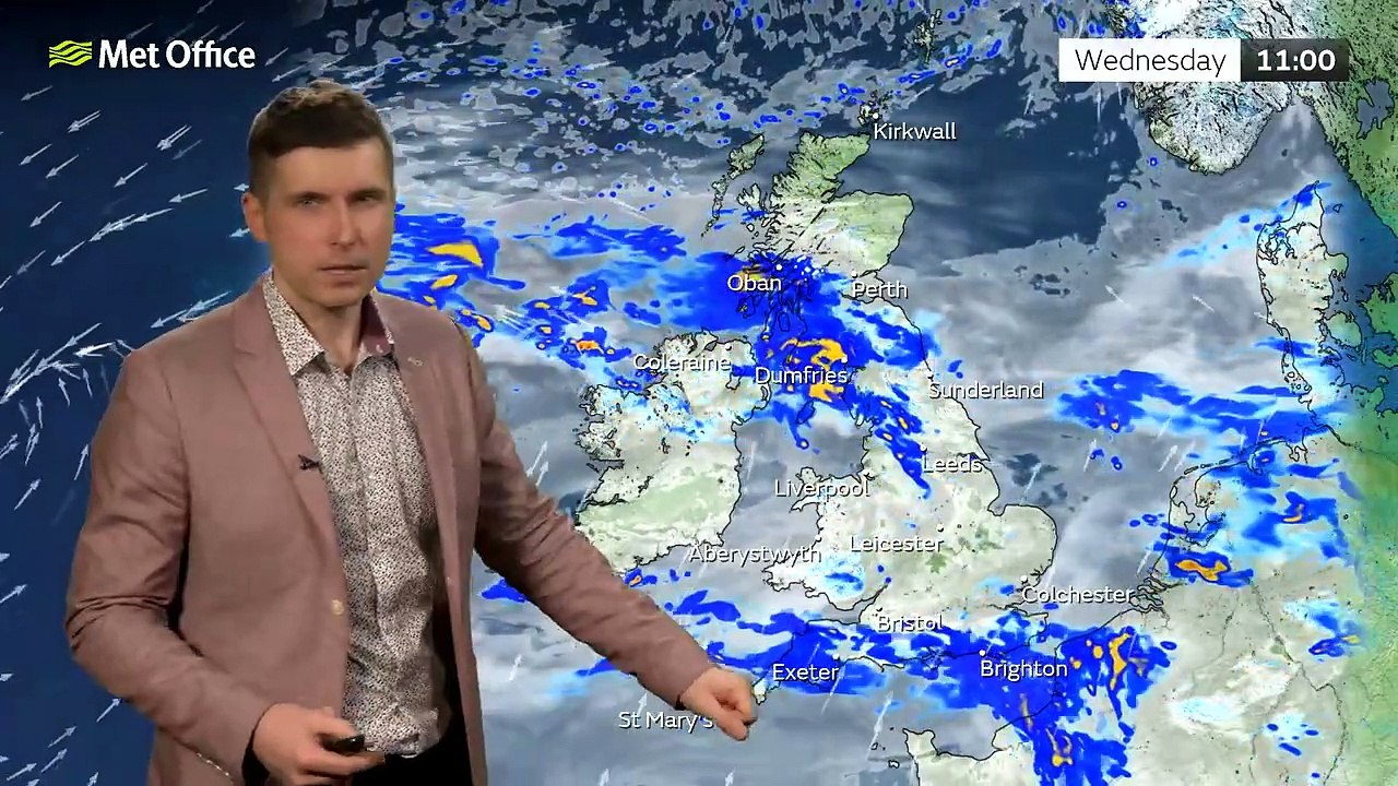 Met Office Tuesday Evening Weather Forecast 13/02/24