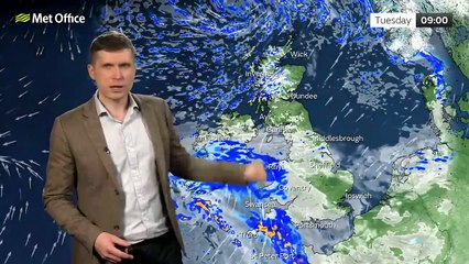 Met Office Tuesday Morning Weather Forecast 13/02/24