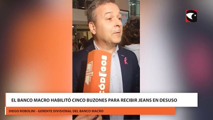 El banco Macro habilitó cinco buzones para recibir jeans en desuso
