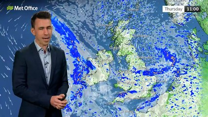 Met Office Thursday morning forecast 25/04/2024