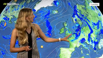 Met Office Tuesday Morning Weather Forecast 23/07/2024