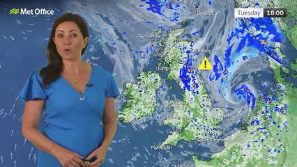 Met Office Tuesday evening weather forecast 16/07/2024