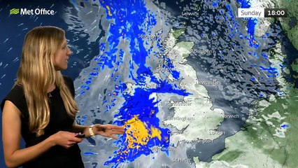 Met Office Sunday Evening Weather Forecast 13/10/2024