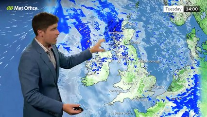 Met Office Tuesday Morning Weather Forecast 02/07/2024
