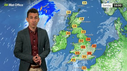 Met Office Saturday Evening Weather Forecast 22/06/2024